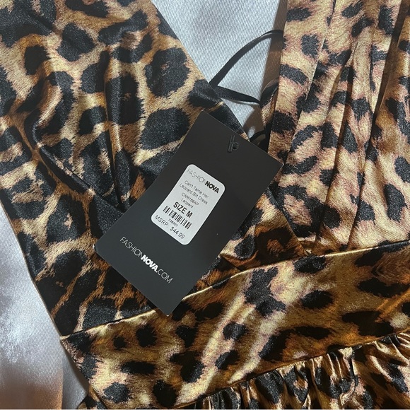 Can't Tame Her Leopard Slit Dress - Leopard - Picture 10 of 10